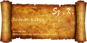 Szórát Kitti névjegykártya